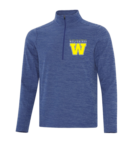 Wolverines Staff Adult 1/2 Zip Sweater with Personalized Left Sleeve