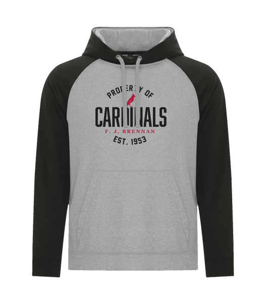 Cardinals Alumni Adult Two Toned Hoodie with Printed Logo