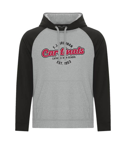 Brennan Cardinals Alumni Adult Two Toned Hoodie with Printed Logo