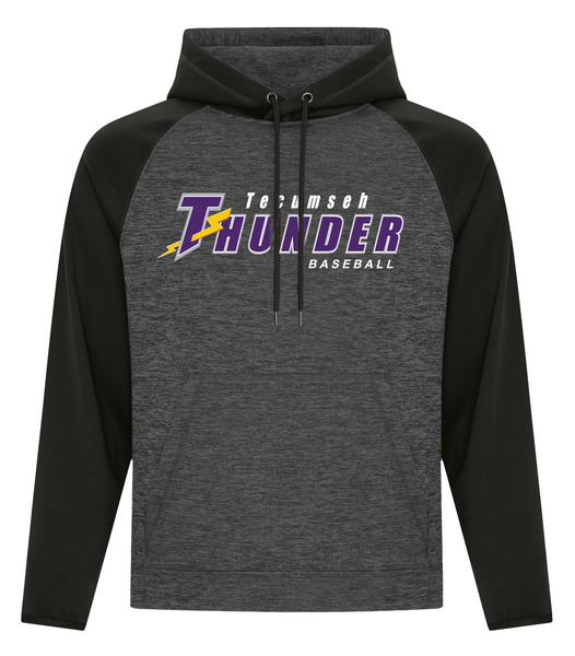 Thunder Adult Two Tone Hooded Sweatshirt with Embroidered Applique Logo