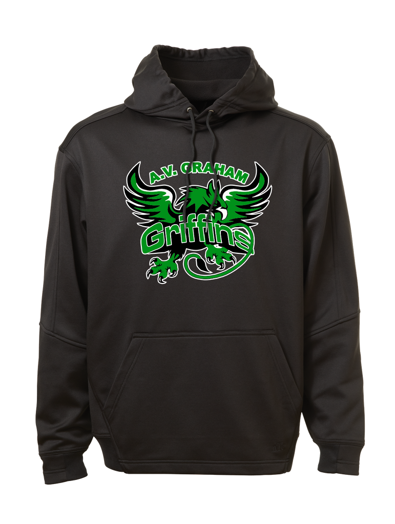 Griffins Staff Adult Dri-Fit Hoodie with Personalized Lower Back