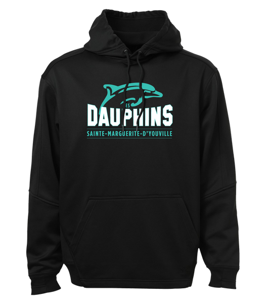 Dauphins Adult Dri-Fit Hoodie with Embroidered Applique Logo