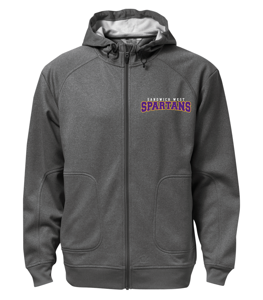 Spartans Staff Adult Hooded Yoga jacket with Embroidered Logo
