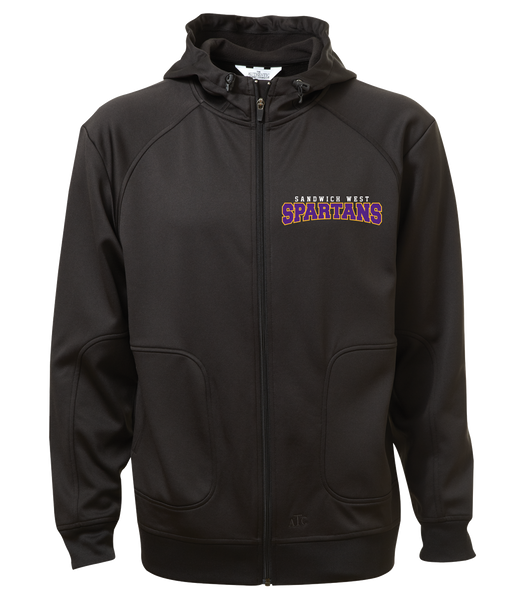 Spartans Staff Adult Hooded Yoga jacket with Embroidered Logo