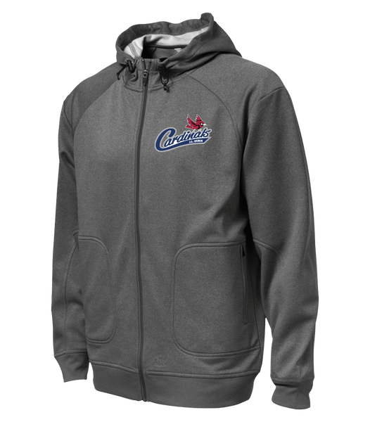 Cardinals Staff Adult Hooded Yoga jacket with Embroidered Logo