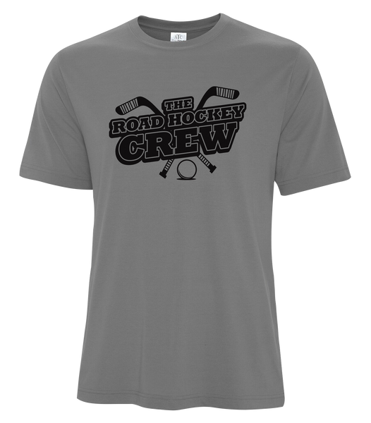 The Road Hockey Crew Adult Cotton T-Shirt with One Colour Logo