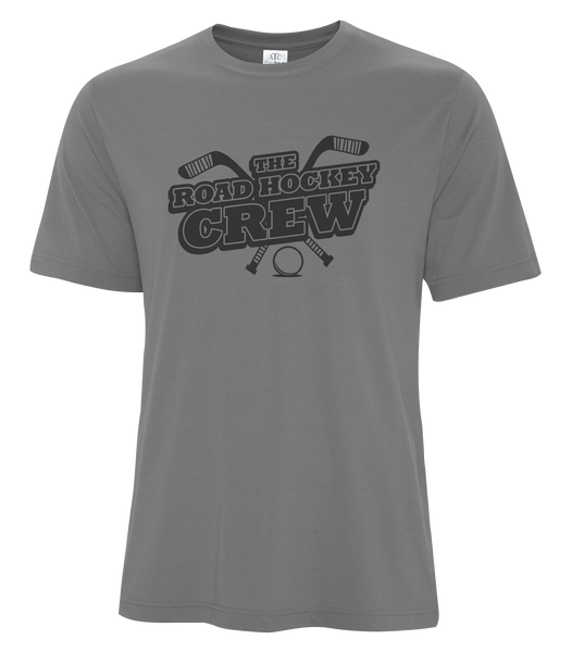 The Road Hockey Crew Adult Cotton T-Shirt with One Colour Logo