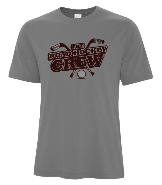 The Road Hockey Crew Adult Cotton T-Shirt with One Colour Logo