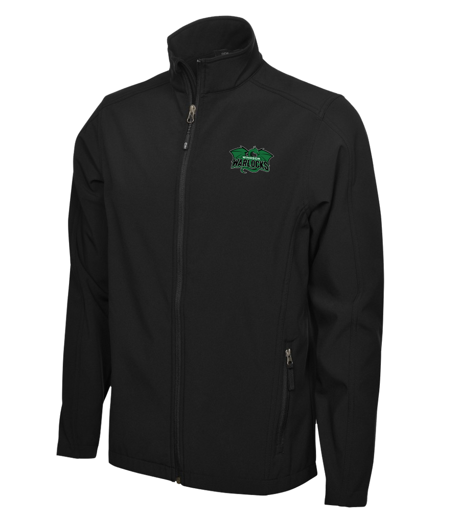 Warlocks Adult Soft Shell Jacket with the Number on a Sleeve