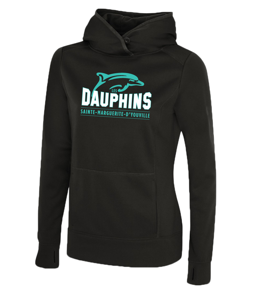 Dauphins Staff Ladies Dri-Fit Sweatshirt with Embroidered Applique