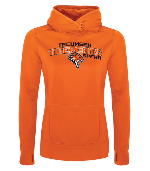 Tiger Cats Dri-Fit Ladies Sweatshirt with Embroidered Applique & Personalization