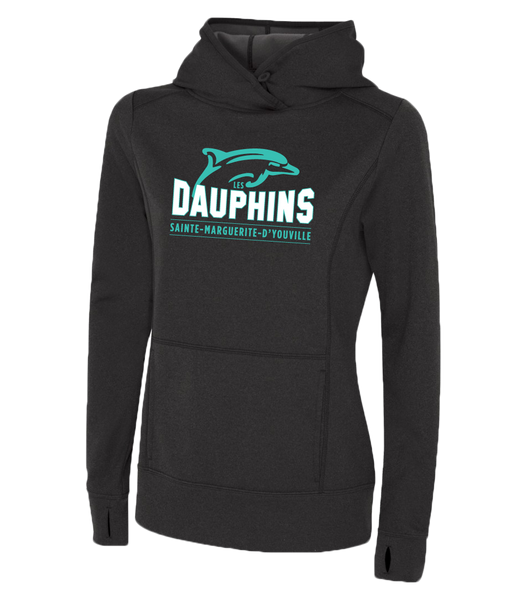 Dauphins Staff Ladies Dri-Fit Sweatshirt with Embroidered Applique