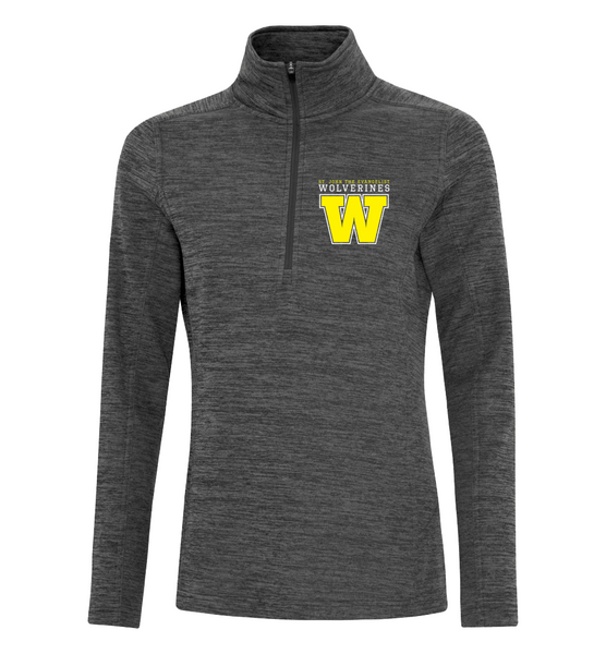 Wolverines Staff Ladies 1/2 Zip Sweater with Left Chest Embroidered logo