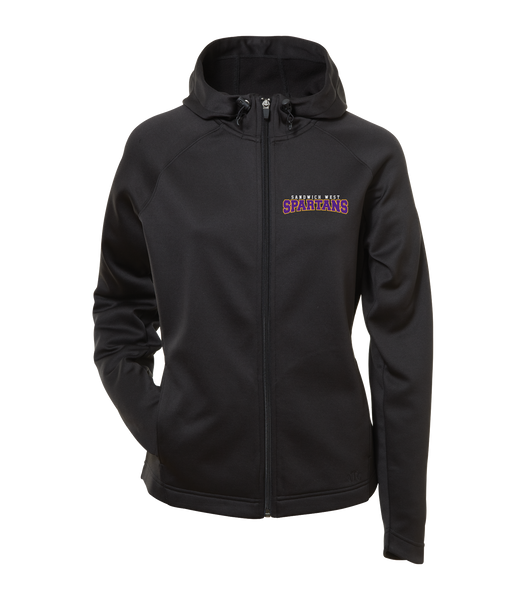 Spartans Staff Ladies Hooded Yoga jacket with Embroidered Logo