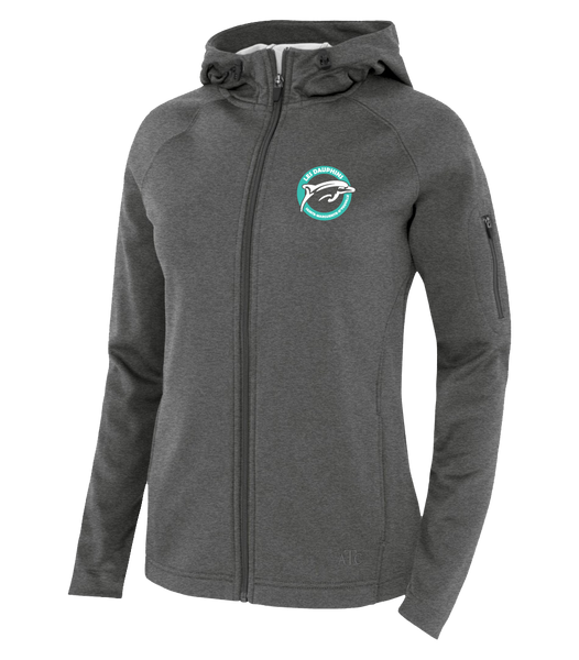 Dauphins Staff Ladies Hooded Yoga jacket with Embroidered Logo
