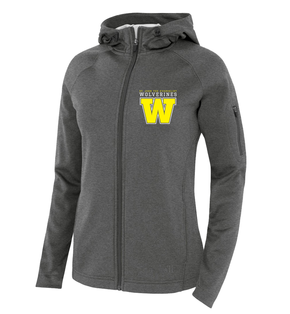 Wolverines Staff Ladies Hooded Yoga jacket with Embroidered Logo