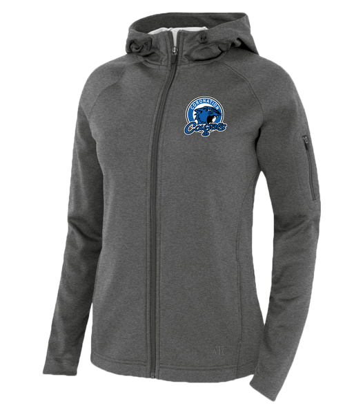 Cougars Staff Ladies Hooded Yoga jacket with Embroidered Logo