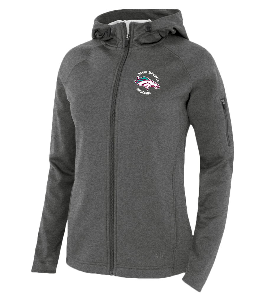 Mustangs Staff Ladies Hooded Yoga jacket with Embroidered Logo