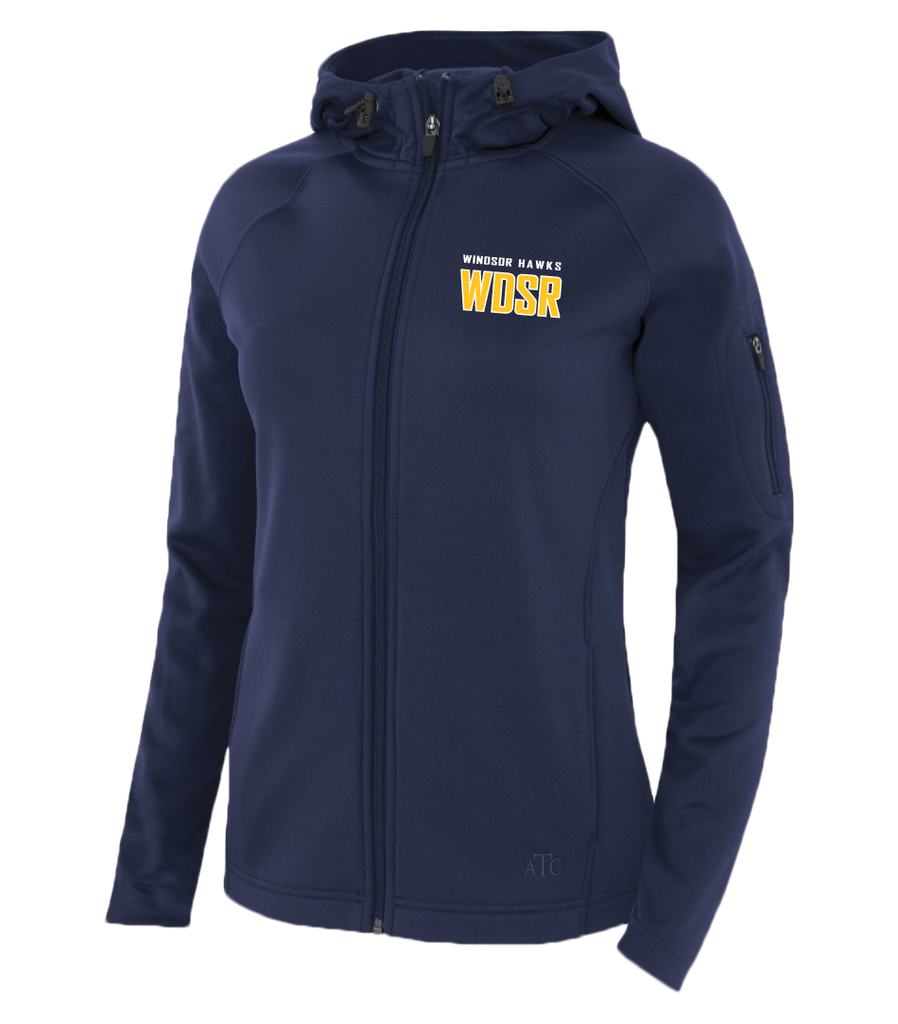 WDSR Ladies Hooded Yoga jacket with Embroidered Logo