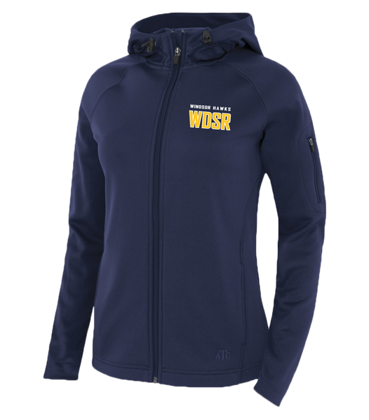 WDSR Ladies Hooded Yoga jacket with Embroidered Logo