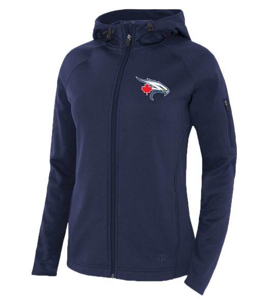 Walker Hawks Ladies Hooded Yoga jacket with Embroidered Logo