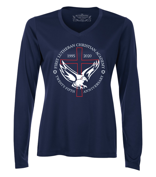 Ladies 25th Anniversary Dri-Fit Long Sleeve with Printed Logo