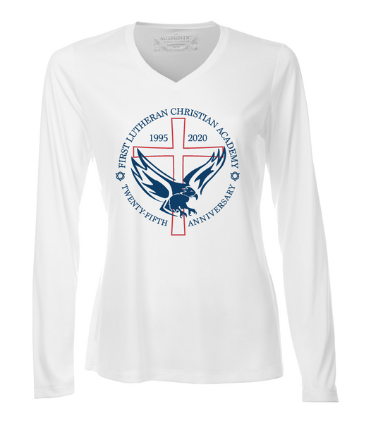 Ladies 25th Anniversary Dri-Fit Long Sleeve with Printed Logo