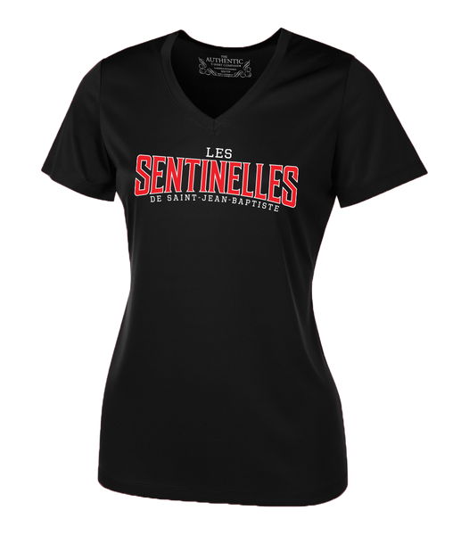 Sentinelles Ladies V-Neck T-Shirt with Printed logo