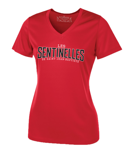 Sentinelles Ladies V-Neck T-Shirt with Printed logo