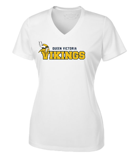 Queen Victoria Staff Ladies 'Alternate Script' Dri-Fit Short Sleeve