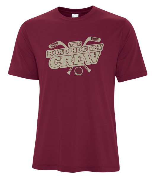 The Road Hockey Crew Adult Cotton T-Shirt with One Colour Logo