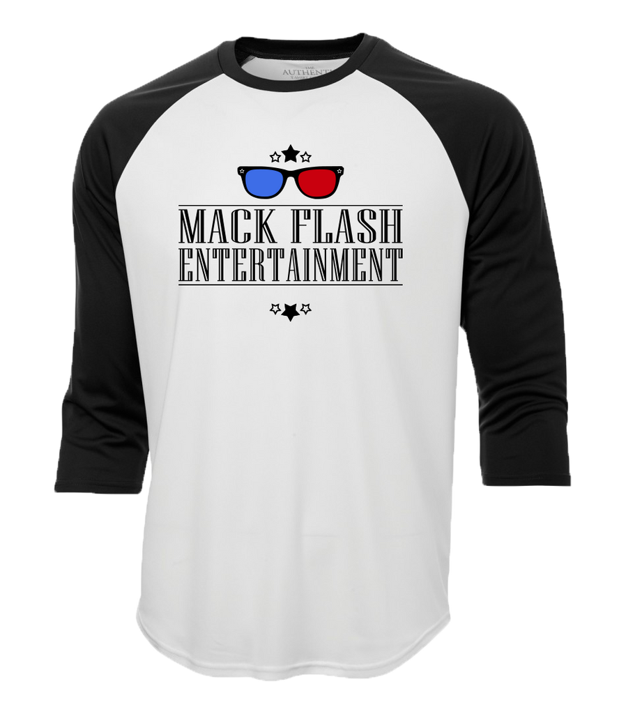 "Mack Flash Entertainment" Adult Cotton Baseball Shirt