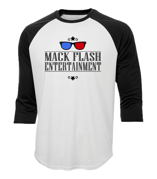 "Mack Flash Entertainment" Adult Cotton Baseball Shirt
