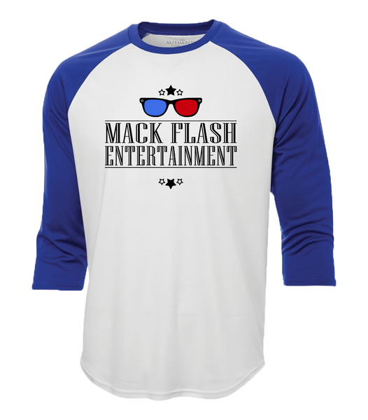 "Mack Flash Entertainment" Adult Cotton Baseball Shirt