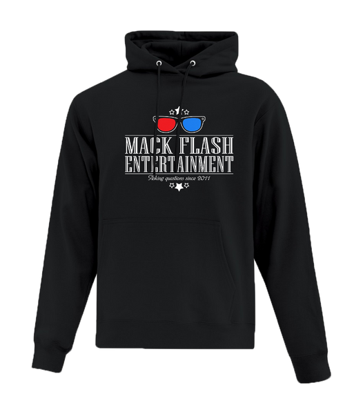 "Mack Flash Entertainment" Adult Cotton Hooded Sweatshirt with Printed logo