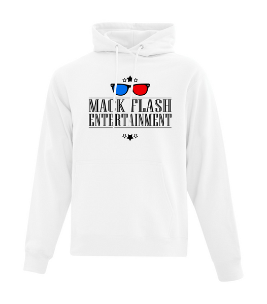 "Mack Flash Entertainment" Adult Cotton Hooded Sweatshirt with Printed logo