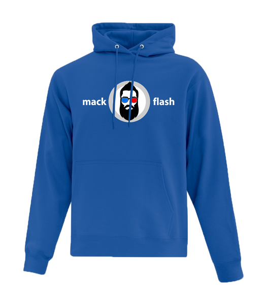 "Mack Flash" Adult Cotton Hooded Sweatshirt with Printed logo