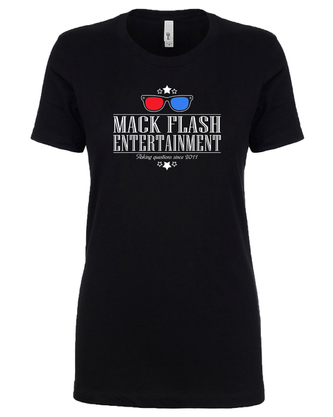 "Mack Flash Entertainment" Ladies Cotton T-Shirt with Printed logo