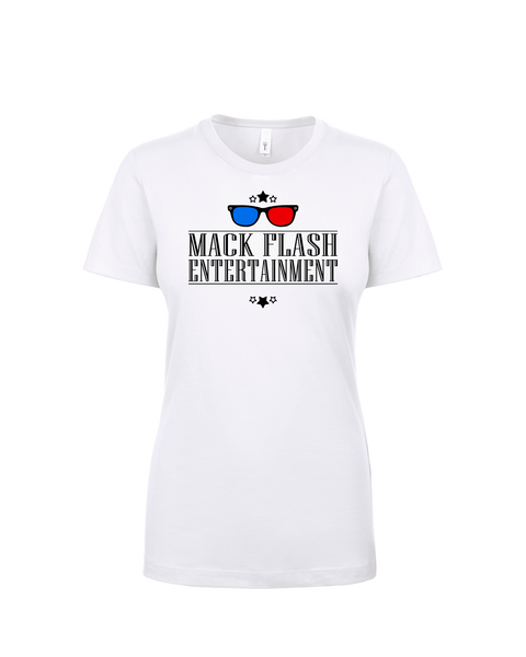 "Mack Flash Entertainment" Ladies Cotton T-Shirt with Printed logo