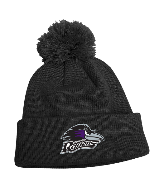 Roseville Ravens Baseball Pom Pom Toque