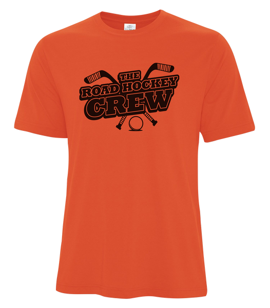 The Road Hockey Crew Adult Cotton T-Shirt with One Colour Logo
