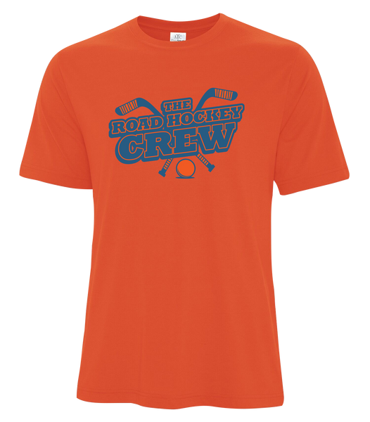The Road Hockey Crew Adult Cotton T-Shirt with One Colour Logo