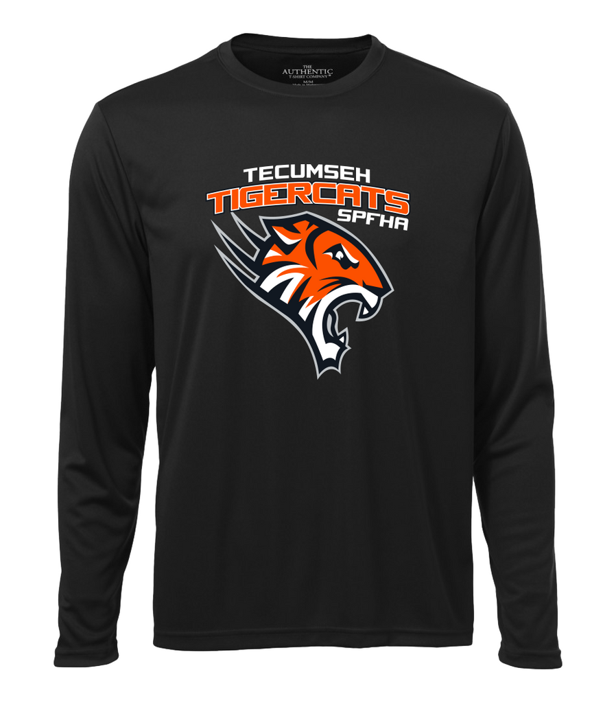 Tiger Cats Dri-Fit Long Sleeve Youth Tee with Printed Logo