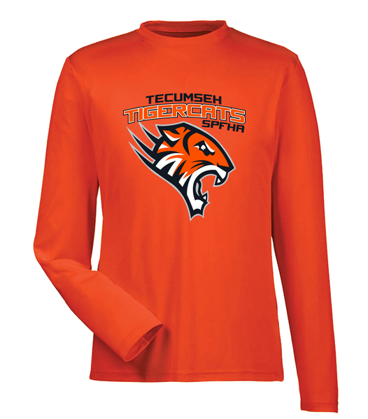 Tiger Cats Dri-Fit Long Sleeve Adult Tee with Printed Logo