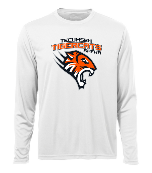 Tiger Cats Dri-Fit Long Sleeve Youth Tee with Printed Logo