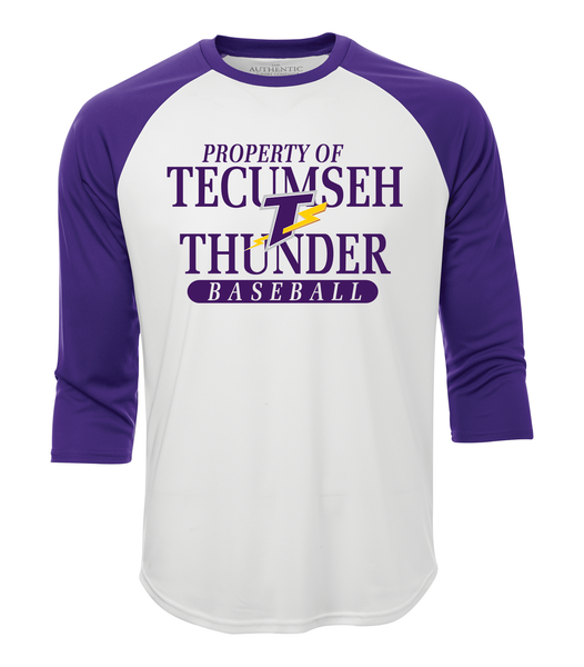 Thunder Adult 'Property of Tecumseh Thunder' Dri-Fit Baseball Tee