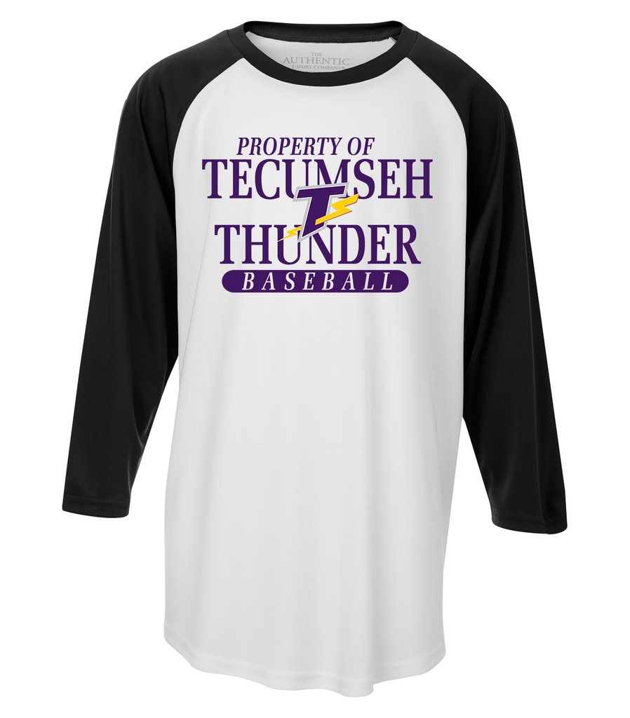 Thunder Youth 'Property of Tecumseh Thunder' Dri-Fit Baseball Tee