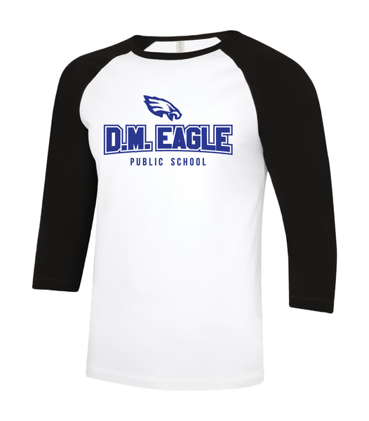 Eagles Staff Adult Two Toned Baseball T-Shirt with Printed Logo