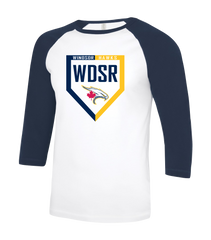 WDSR Adult Two Toned Baseball T-Shirt with Printed Logo