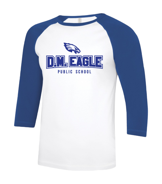 Eagles Adult Two Toned Baseball T-Shirt with Printed Logo